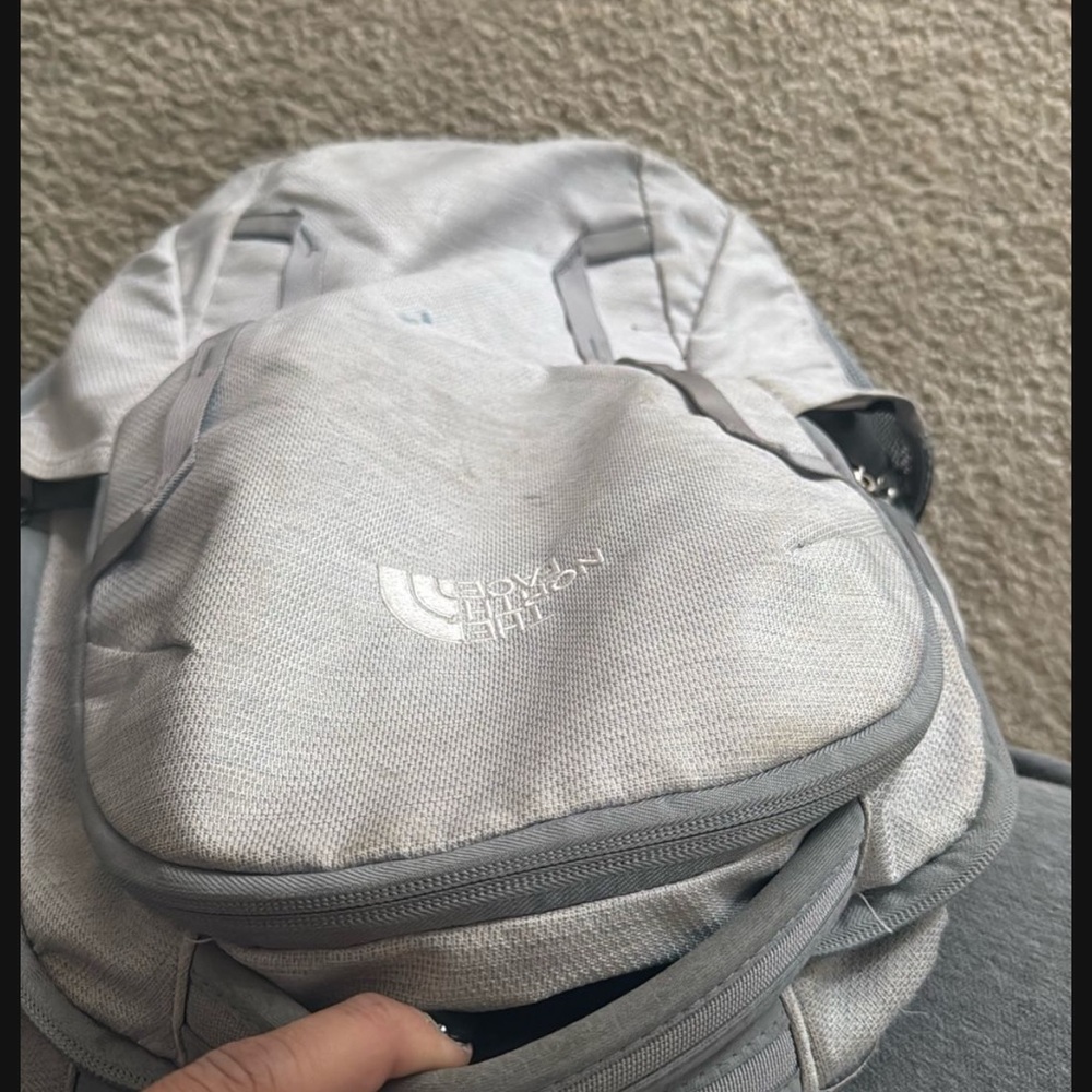 The North Face Light Gray Backpack